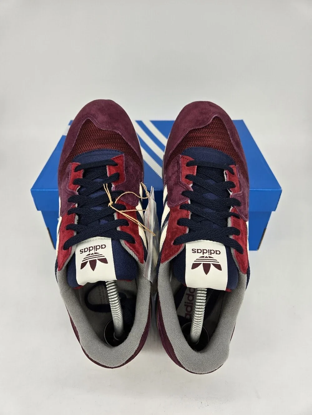 adidas Men's ZX 420 FZ0146 Maroon Collegiate Navy Shoes Size 11.5